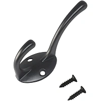 Вешалка настенная УЗК_Крючок двухрожковый StahlBuro 603 BL (16165) мат.чер