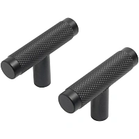 Ручка УЗК_кнопка меб.StahlBuro AP2308 (16763) BL матовый черный 2шт/уп