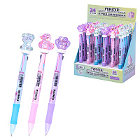 Ручка-спиннер многоцветная с акриловым топпером FUNSTER "SHINY PETS", 3 ЦВЕТА, ассорти, пишущий узел 0,7 мм, линия письма 0,35 мм, 144518