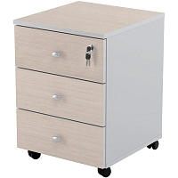 Тумба выкатная Easy St LT с/з 3ящ 400x420x563 д.шамони св/серая