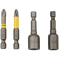 Набор нас.на шуруповерт PH2, PZ2 с магн.держ. 50 мм, гол. 8 мм, 10 мм Kranz