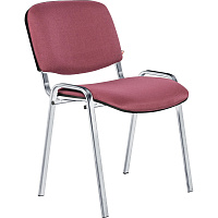 Стул офисный Easy Chair Изо бордовый (ткань, металл хромированный) фото Стул офисный Easy Chair Изо бордовый (ткань, металл хромированный)