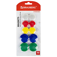 Магниты BRAUBERG "STANDARD", НАБОР 30 мм - 6 шт., 40 мм - 4 шт., ассорти, 237471 фото Магниты BRAUBERG "STANDARD", НАБОР 30 мм - 6 шт., 40 мм - 4 шт., ассорти, 237471