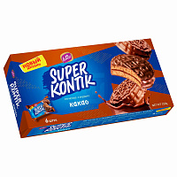 Печенье-сэндвич KONTI "Супер-Контик" какао, 150 г, 19080 фото Печенье-сэндвич KONTI "Супер-Контик" какао, 150 г, 19080