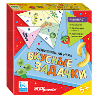 Настольная игра Step Pazzle "Вкусные задачки. Тримино", картонная коробка фото Настольная игра Step Pazzle "Вкусные задачки. Тримино", картонная коробка