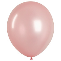 Воздушные шары, 50шт., М12/30см, MESHU, металлик, розовый