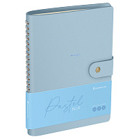 Записная книжка А5 96л. ЛАЙТ, кожзам, скрытый гребень, Greenwich Line "Pastel. Blue", блок в линию фото Записная книжка А5 96л. ЛАЙТ, кожзам, скрытый гребень, Greenwich Line "Pastel. Blue", блок в линию