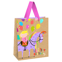 Пакет подарочный 26*32*12см MESHU "Happy Birthday. Unicorn ", выб. лак, крафт фото Пакет подарочный 26*32*12см MESHU "Happy Birthday. Unicorn ", выб. лак, крафт