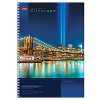 Тетрадь А4, 100 л., HATBER, спираль, клетка, глянцевый лак, карман, "CITYSCAPE" ("Город"), 036842, 100Ткм4B1сп_125 фото Тетрадь А4, 100 л., HATBER, спираль, клетка, глянцевый лак, карман, "CITYSCAPE" ("Город"), 036842, 100Ткм4B1сп_125