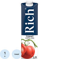 Сок Rich томатный 1 л фото Сок Rich томатный 1 л