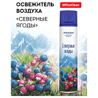Освежитель воздуха аэрозольный OfficeClean "Северные ягоды", 300мл фото Освежитель воздуха аэрозольный OfficeClean "Северные ягоды", 300мл