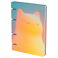 Тетрадь на кольцах А5, 120л., BG "Meow", картон, soft-touch ламинация фото Тетрадь на кольцах А5, 120л., BG "Meow", картон, soft-touch ламинация
