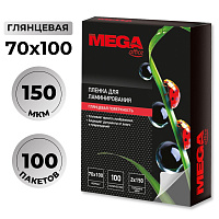 Пленка-пакет для ламинирования ProMega office А7 70x100 мм 150 мкм глянцевая (100 штук в упаковке) фото Пленка-пакет для ламинирования ProMega office А7 70x100 мм 150 мкм глянцевая (100 штук в упаковке)