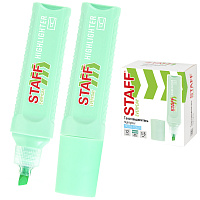 Текстовыделитель STAFF "EVERYDAY HL-707", БИРЮЗОВЫЙ, линия 1-5 мм, скошенный наконечник, 152546