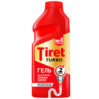 Средство для прочистки труб Tiret Turbo гель 500 мл фото Средство для прочистки труб Tiret Turbo гель 500 мл