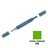 Маркер двусторонний для скетчинга Гамма "Студия", желто-зеленый, корпус трехгранный, пулевид./клиновид. наконечники фото Маркер двусторонний для скетчинга Гамма "Студия", желто-зеленый, корпус трехгранный, пулевид./клиновид. наконечники