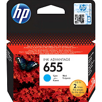 Картридж струйный HP 655 CZ110AE голубой оригинальный фото Картридж струйный HP 655 CZ110AE голубой оригинальный