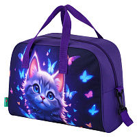 Сумка для занятий с плечевым ремнем, подкладкой BRAUBERG KIDS с ручками, 35x25x15см, Curious cat, 273291 фото Сумка для занятий с плечевым ремнем, подкладкой BRAUBERG KIDS с ручками, 35x25x15см, Curious cat, 273291