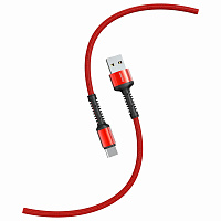 Кабель S26 USB – Type-C, 1 м, 3 А, SMARTBUY, для зарядки и передачи данных, красный, 93652, iK-3112-S26r фото Кабель S26 USB – Type-C, 1 м, 3 А, SMARTBUY, для зарядки и передачи данных, красный, 93652, iK-3112-S26r