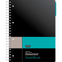 Бизнес-тетрадь Attache Selection Smartbook А4 120 листов серая/бирюзовая в клетку на спирали (238х299 мм) фото Бизнес-тетрадь Attache Selection Smartbook А4 120 листов серая/бирюзовая в клетку на спирали (238х299 мм)