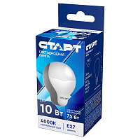 Лампа светодиодная Старт Eco А 10Вт E27 4000К 800Лм 240В LEDGLSE27 10W40 фото Лампа светодиодная Старт Eco А 10Вт E27 4000К 800Лм 240В LEDGLSE27 10W40