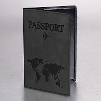 Обложка для паспорта "Passport Map", мягкая экокожа, графитовая, STAFF, 238875 фото Обложка для паспорта "Passport Map", мягкая экокожа, графитовая, STAFF, 238875