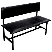 Банкетка четырехместная Берта+ БМ-6 разборная со спинкой черная (искусственная кожа, 1800x455x865 мм) фото Банкетка четырехместная Берта+ БМ-6 разборная со спинкой черная (искусственная кожа, 1800x455x865 мм)