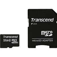 Карта памяти 32 ГБ microSDHC Transcend TS32GUSDHC10 Class 10 фото Карта памяти 32 ГБ microSDHC Transcend TS32GUSDHC10 Class 10