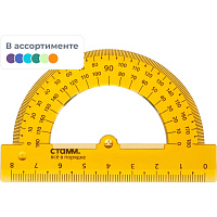 Транспортир Стамм Neon Cristal 180 градусов 8 см пластиковый фото Транспортир Стамм Neon Cristal 180 градусов 8 см пластиковый