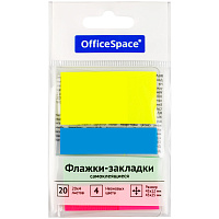 Флажки-закладки OfficeSpace, 45*12мм* 3цв.,+ 45*25мм* 1цв., по 20л., неоновые цвета, европодвес фото Флажки-закладки OfficeSpace, 45*12мм* 3цв.,+ 45*25мм* 1цв., по 20л., неоновые цвета, европодвес