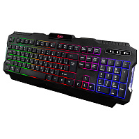 Клавиатура Smartbuy Rush Warrior 308, мультимедийная, подсветка, USB, черная фото Клавиатура Smartbuy Rush Warrior 308, мультимедийная, подсветка, USB, черная
