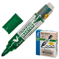 Маркер для белых досок перезаправляемый Pilot WBMA-VBM-M-BG зеленый (толщина линии 1-3 мм) круглый наконечник фото Маркер для белых досок перезаправляемый Pilot WBMA-VBM-M-BG зеленый (толщина линии 1-3 мм) круглый наконечник