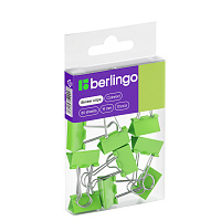 Зажимы для бумаг 19мм, Berlingo, 10шт., цветные, ПВХ упак., европодвес, зеленые фото Зажимы для бумаг 19мм, Berlingo, 10шт., цветные, ПВХ упак., европодвес, зеленые