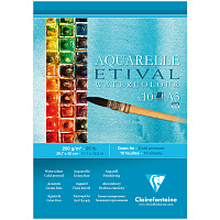 Альбом для акварели, 10л., А3, на склейке Clairefontaine "Etival", 200г/м2, холодное прессование фото Альбом для акварели, 10л., А3, на склейке Clairefontaine "Etival", 200г/м2, холодное прессование