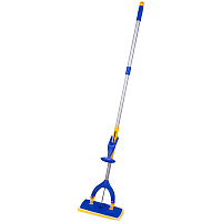 Швабра-бабочка складыв. OfficeClean Professional мет. телеск. ручка, насадка микрофибра/спонж, 26см фото Швабра-бабочка складыв. OfficeClean Professional мет. телеск. ручка, насадка микрофибра/спонж, 26см
