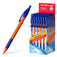Ручка шариковая автоматическая с грипом ERICH KRAUSE "R-301 Orange", СИНЯЯ, узел 1,0 мм, линия письма 0,35 мм, 46762 фото Ручка шариковая автоматическая с грипом ERICH KRAUSE "R-301 Orange", СИНЯЯ, узел 1,0 мм, линия письма 0,35 мм, 46762