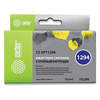 Картридж струйный CACTUS (CS-EPT1294) для EPSON Stylus B42WD/BX305W/BX625WD, желтый фото Картридж струйный CACTUS (CS-EPT1294) для EPSON Stylus B42WD/BX305W/BX625WD, желтый