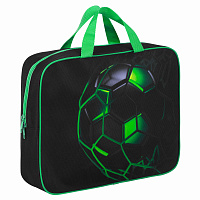 Папка на молнии с ручками BRAUBERG KIDS А4, 1 отделение, полиэстер, 80 мм, "Green ball", 272123 фото Папка на молнии с ручками BRAUBERG KIDS А4, 1 отделение, полиэстер, 80 мм, "Green ball", 272123