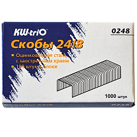 Скобы для степлера KW-Trio №24/8 с цинковым покрытием (1000 штук в упаковке) фото Скобы для степлера KW-Trio №24/8 с цинковым покрытием (1000 штук в упаковке)