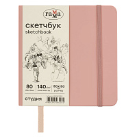Скетчбук 80л., 150*150 Гамма "Студия", пудровый розовый, твердая обложка, на резинке, слоновая кость фото Скетчбук 80л., 150*150 Гамма "Студия", пудровый розовый, твердая обложка, на резинке, слоновая кость