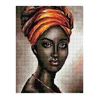 Алмазная мозаика ТРИ СОВЫ "Африканская женщина", 30*40см, холст, картонная коробка с пластиковой ручкой фото Алмазная мозаика ТРИ СОВЫ "Африканская женщина", 30*40см, холст, картонная коробка с пластиковой ручкой