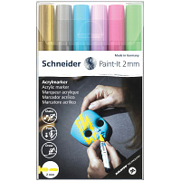 Набор акриловых маркеров Schneider Paint-it 310 6 цветов (толщина линии 2 мм) фото Набор акриловых маркеров Schneider Paint-it 310 6 цветов (толщина линии 2 мм)