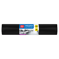 Мешки для мусора 120л OfficeClean ПВД, 70*108см, 80мкм, 10шт., суперпрочные, черные, в рулоне фото Мешки для мусора 120л OfficeClean ПВД, 70*108см, 80мкм, 10шт., суперпрочные, черные, в рулоне