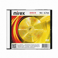 Диск DVD-R Mirex 4.7 ГБ 16x slim box UL130003A1S