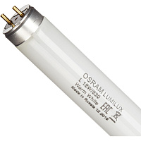 Лампа люминесцентная Osram L18W/830 18 Вт G13 T8 3000 K (25 штук в упаковке, 4058075693050) фото Лампа люминесцентная Osram L18W/830 18 Вт G13 T8 3000 K (25 штук в упаковке, 4058075693050)