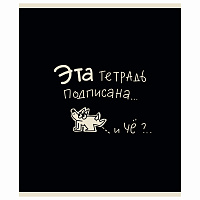 Тетрадь А5 48 л. ПЗБМ, скоба, клетка, матовая ламинация, брайль, "Тетрадь подписана" (микс в ПУ), 23447