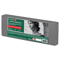 Пластилин скульптурный ЭКСТРА МЯГКИЙ СЕРЫЙ "Секреты художника", 1 кг, BRAUBERG ART, 107509