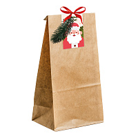Пакет подарочный НАБОР 10 шт. новогодний, 12х8х24 см, "Magic gift", открытки, крафт, ЗОЛОТАЯ СКАЗКА, 592441 фото Пакет подарочный НАБОР 10 шт. новогодний, 12х8х24 см, "Magic gift", открытки, крафт, ЗОЛОТАЯ СКАЗКА, 592441