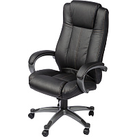 Кресло для руководителя Easy Chair 604 RT черное (рециклированная кожа с компаньоном, пластик) фото Кресло для руководителя Easy Chair 604 RT черное (рециклированная кожа с компаньоном, пластик)