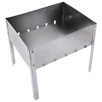 Мангал сборный стальной, размер 300х240х300 мм, в пленке, 701722 фото Мангал сборный стальной, размер 300х240х300 мм, в пленке, 701722